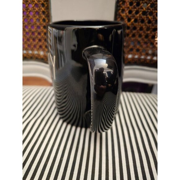 NWT Rae Dunn Spooky Halloween Mug Black White Writing 2021 - Picture 8 of 10